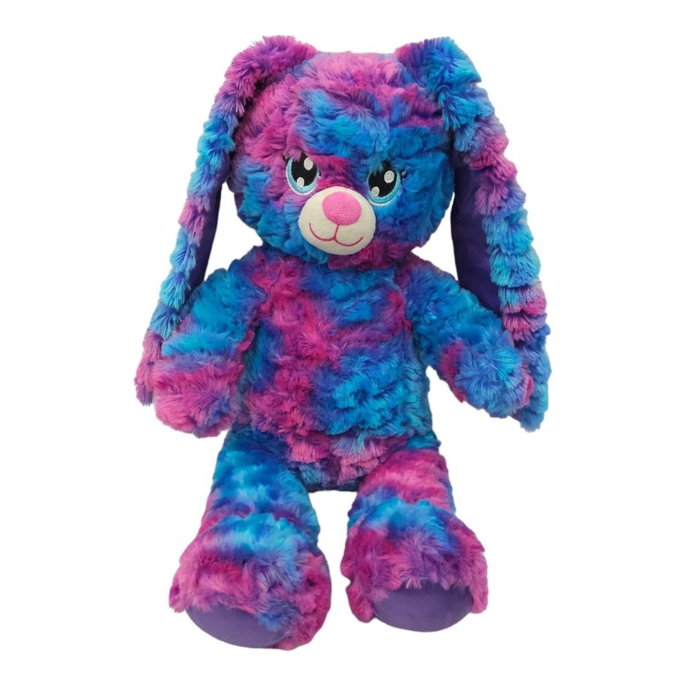 Build A Bear Bunny Rabbit Plush 16" Spring Lilac Pink Blue Purple Floppy Ear Toy